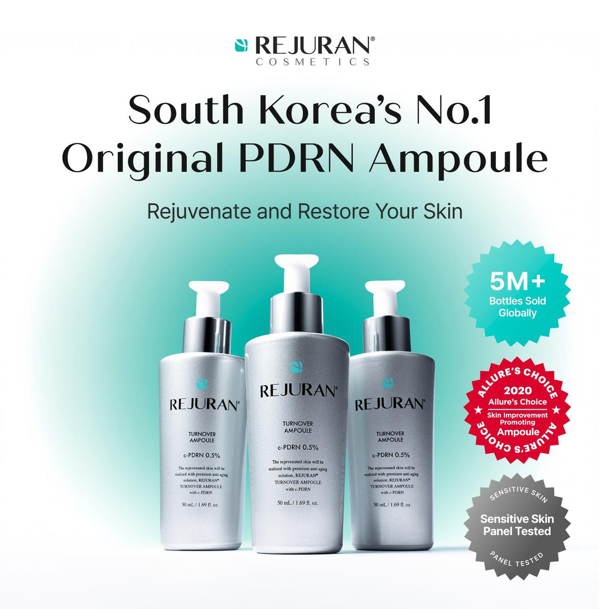 REJURAN pipette dispensing ampoule highlighting precise application