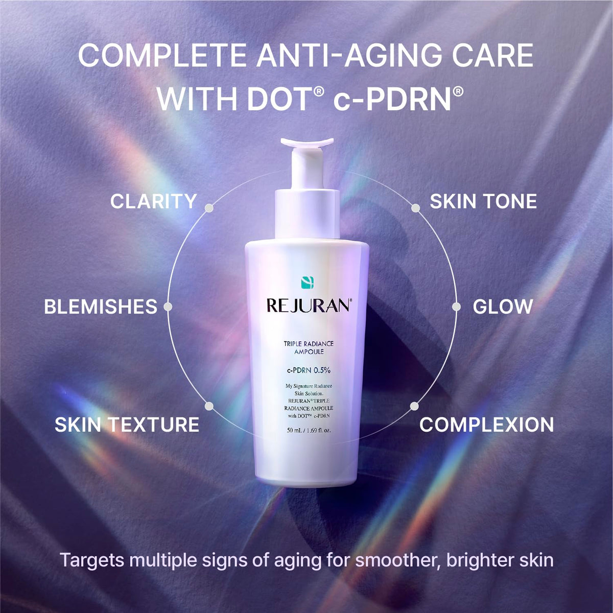 REJURAN 30ml bottle next to common item to show size and travel-friendly benefit