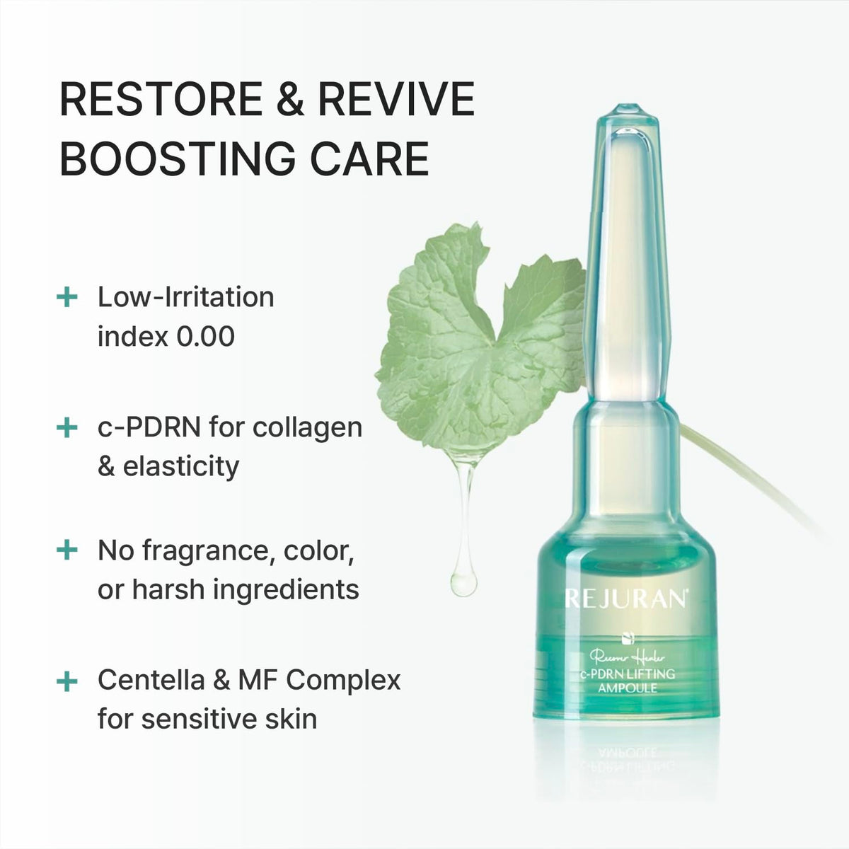 REJURAN ampoules lined up to show scale and convenient single-use doses