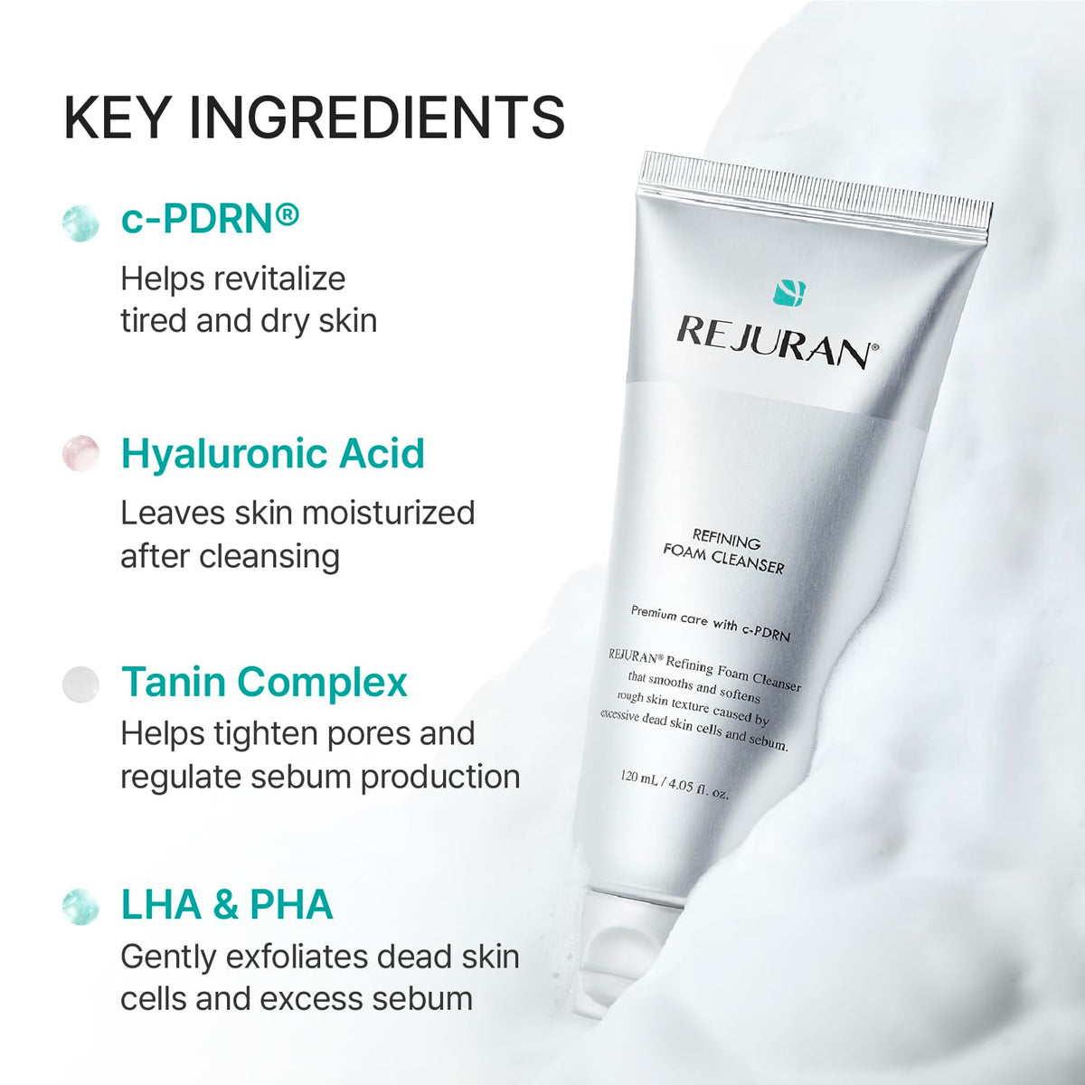 REJURAN before and after texture comparison showing smoother pores