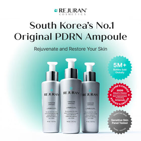 REJURAN dropper dispensing serum, close-up texture and precise application benefit