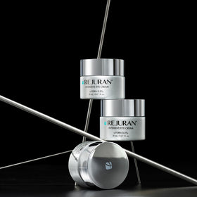REJURAN on bathroom shelf in lifestyle setting conveying daily routine