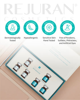 REJURAN applied under makeup showing compatibility and smooth base