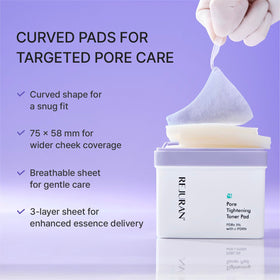 REJURAN pads next to sink in bathroom routine conveying daily use ease