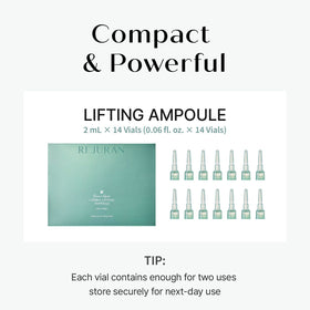 REJURAN ampoule on bathroom counter in routine setting promoting calming ritual