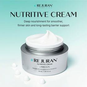 REJURAN open jar close-up showing silky cream texture and rich hydration