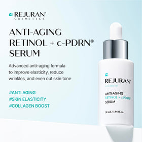 REJURAN pump and visible label highlighting formulation benefits and directions