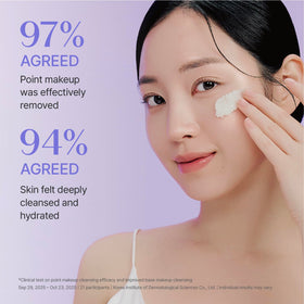 REJURAN emulsified milk phase in hands that rinses cleanly