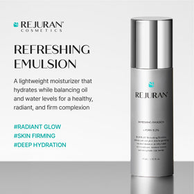 REJURAN open jar texture display, shows lightweight creamy hydration