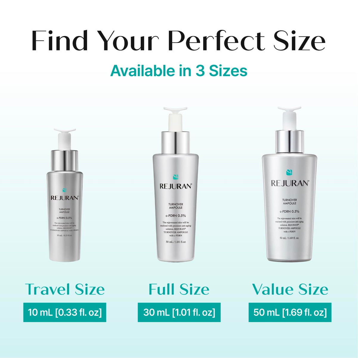 REJURAN ampoule staged on bathroom shelf showing daily routine fit