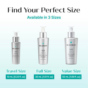 REJURAN ampoule staged on bathroom shelf showing daily routine fit