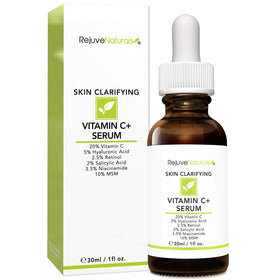 RejuveNaturals applying serum to cheek demonstrating smoothing effect