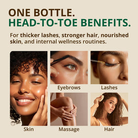 RejuveNaturals using a spoolie on brows showing precise, clean application benefit