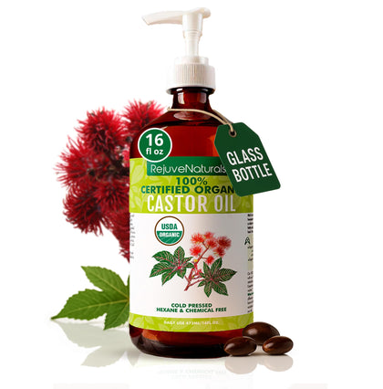 RejuveNaturals front packaging in 16oz glass showing purity and size benefit