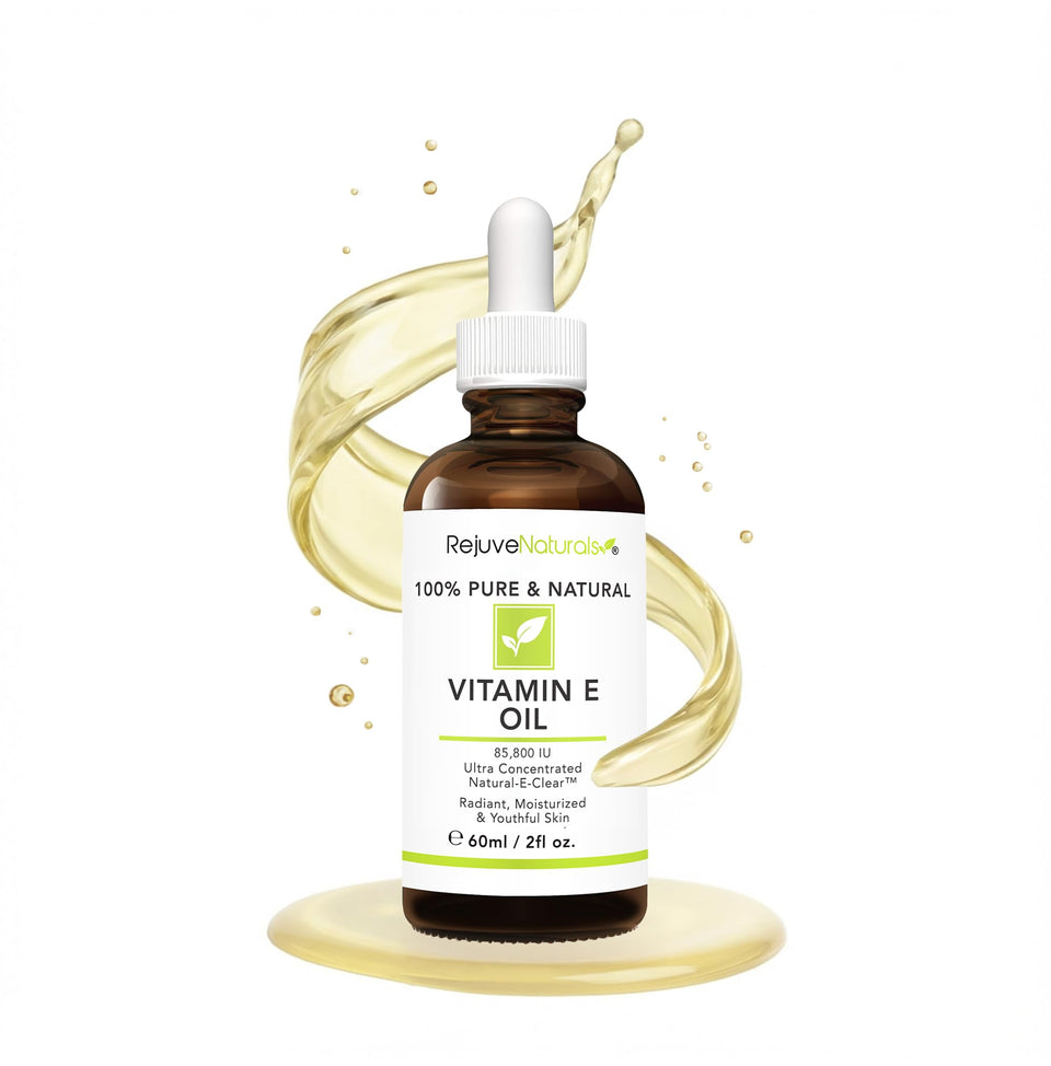 RejuveNaturals front packaging showing vitamin E oil for clear identification and trust