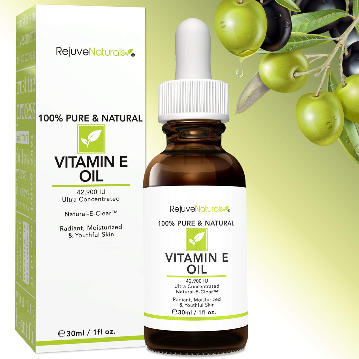Applying RejuveNaturals Vitamin E oil as a facial spot treatment to improve texture