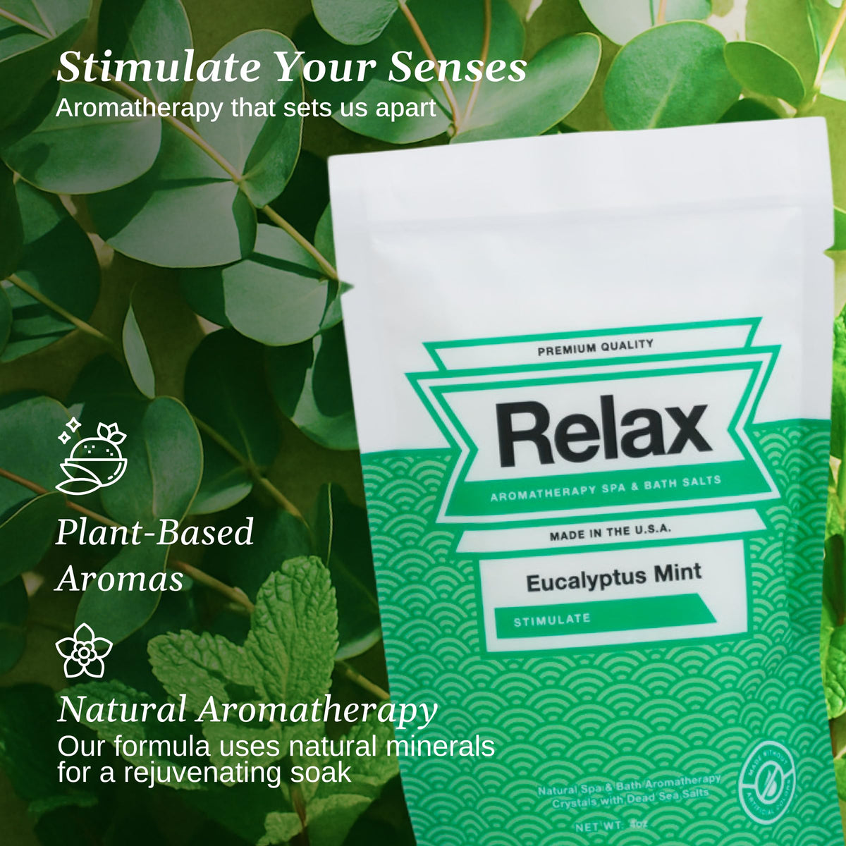 Relax Spa & Bath tropical rain pouch dissolving in a bathtub illustrating clear water benefit