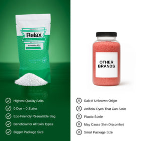 Relax Spa & Bath warm french vanilla powder texture highlighting skin-softening mineral blend