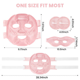 RelaxCoo mask size comparison with hand demonstrating scale