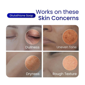 Relumins soap cross-section revealing creamy core and moisturizing feel