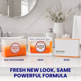 Relumins soap foam texture closeup illustrating gentle lather for soft skin