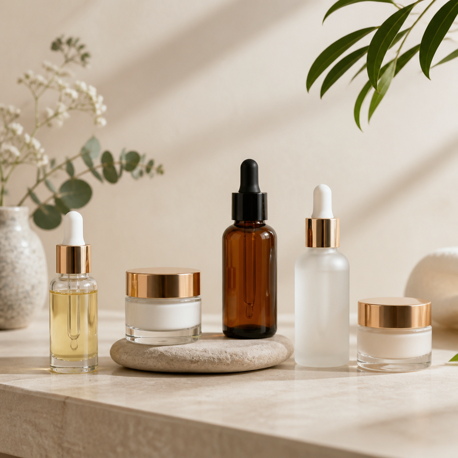 Beauty product comparison illustration