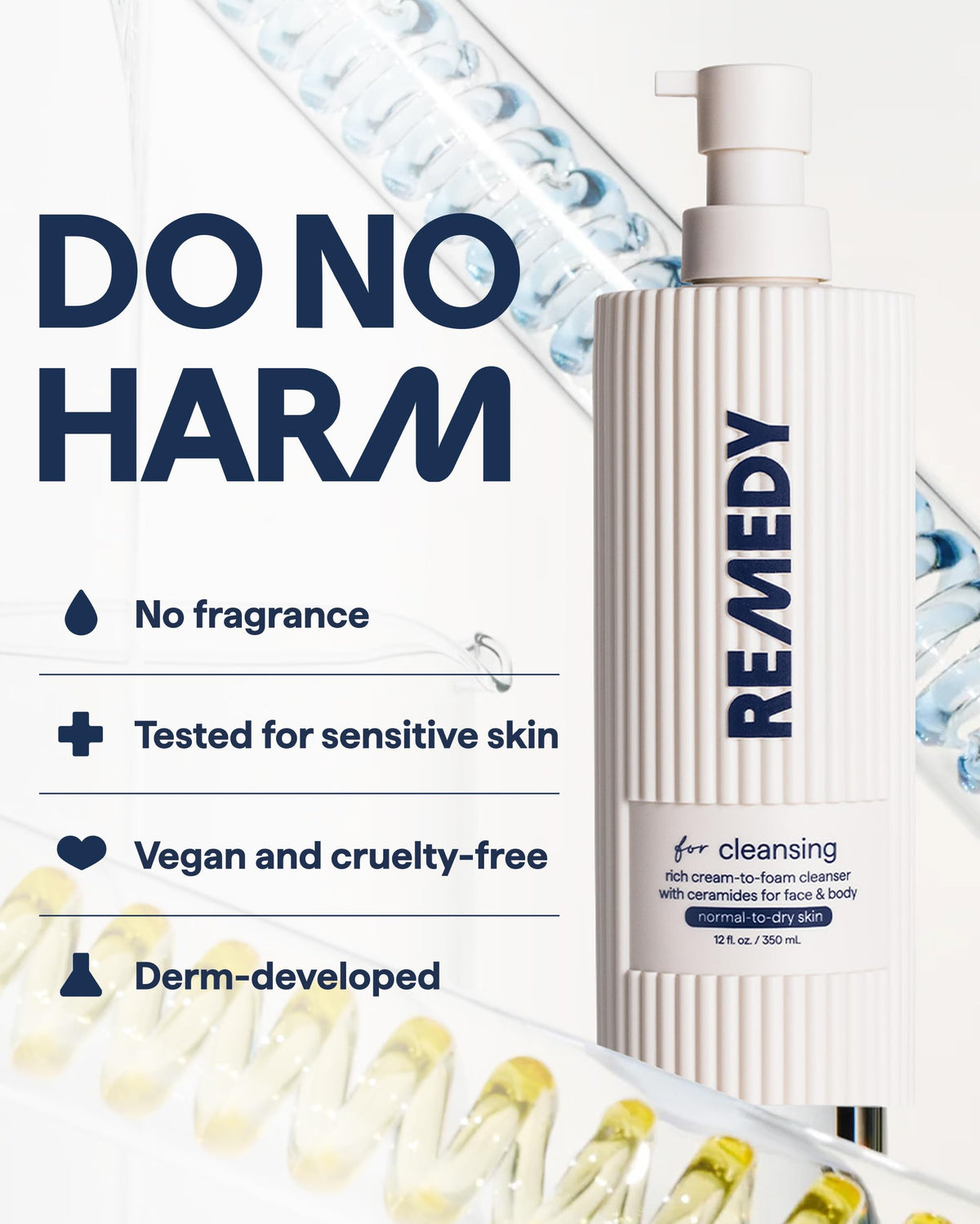 Remedy Science before and after hydration effect showing softer skin