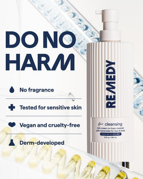 Remedy Science before and after hydration effect showing softer skin