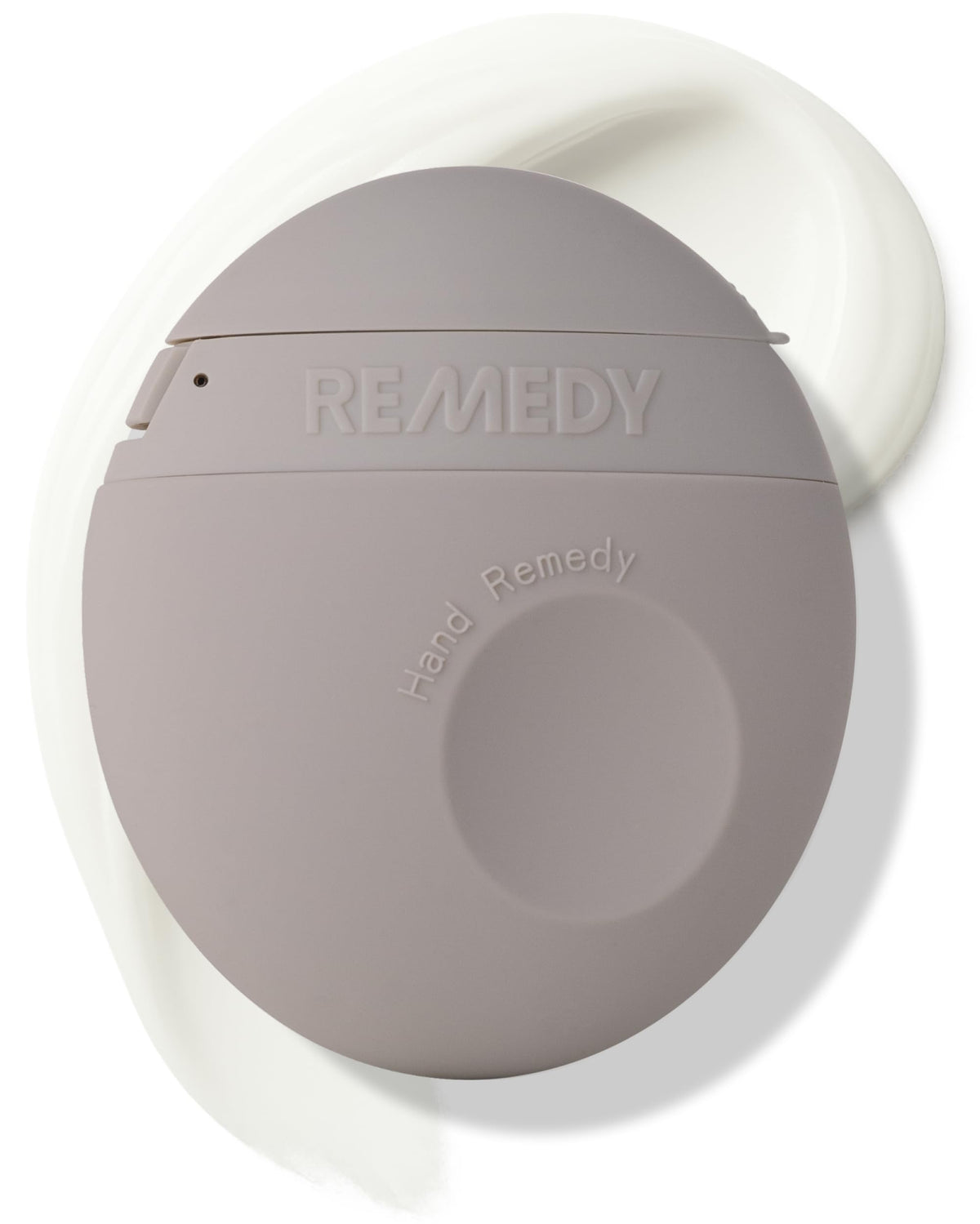Remedy jar front view showing brand and compact travel benefit