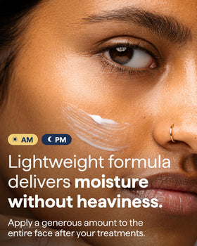 Remedy Science label close-up listing niacinamide and ceramide benefits