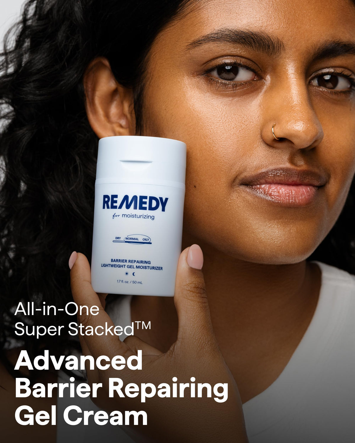 Remedy Science open jar texture close-up highlighting lightweight gel benefit