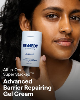 Remedy Science open jar texture close-up highlighting lightweight gel benefit
