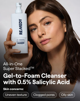 Remedy Science gel texture close-up illustrating lightweight spreadability