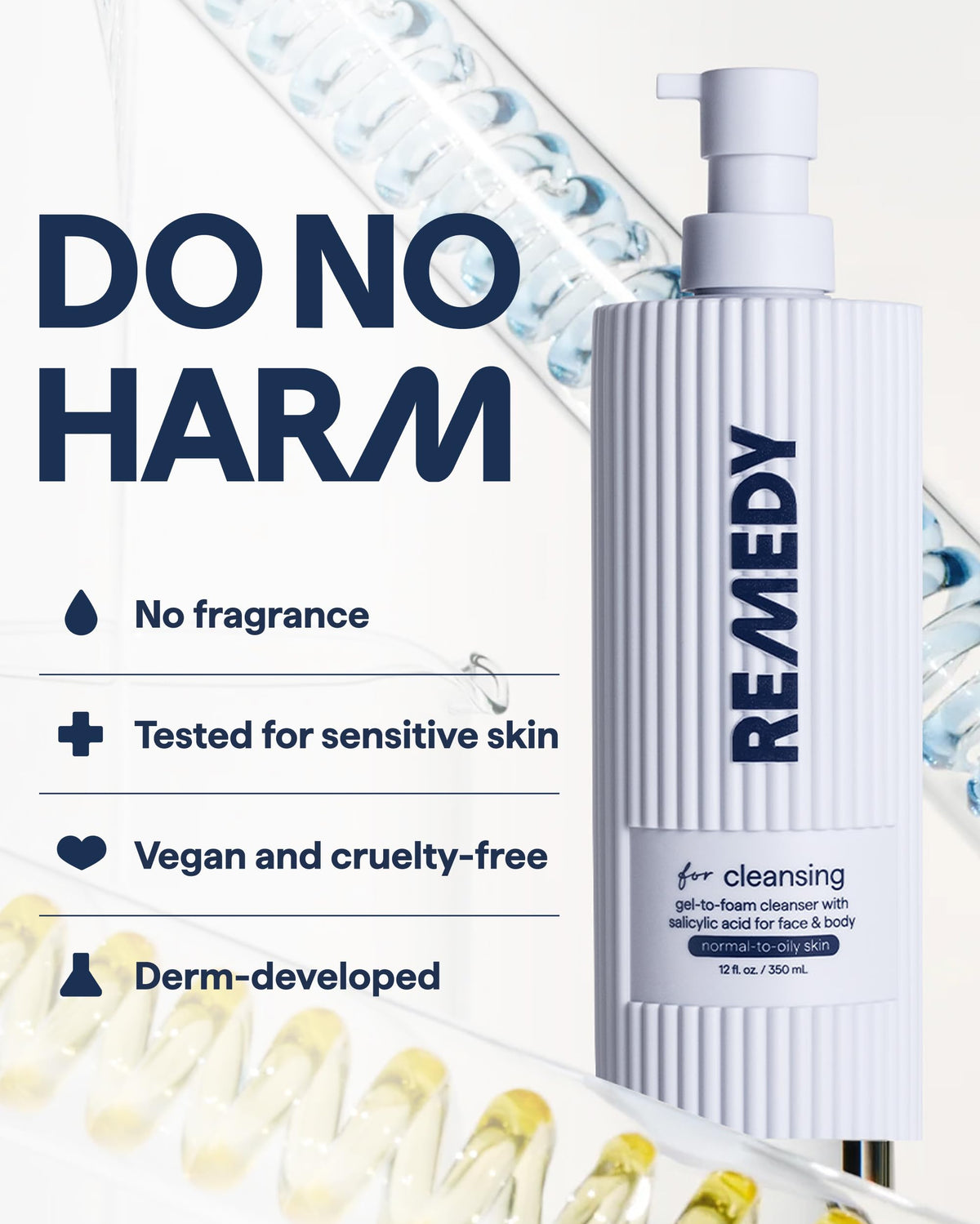Remedy Science product with green tea leaves conveying antioxidant calm