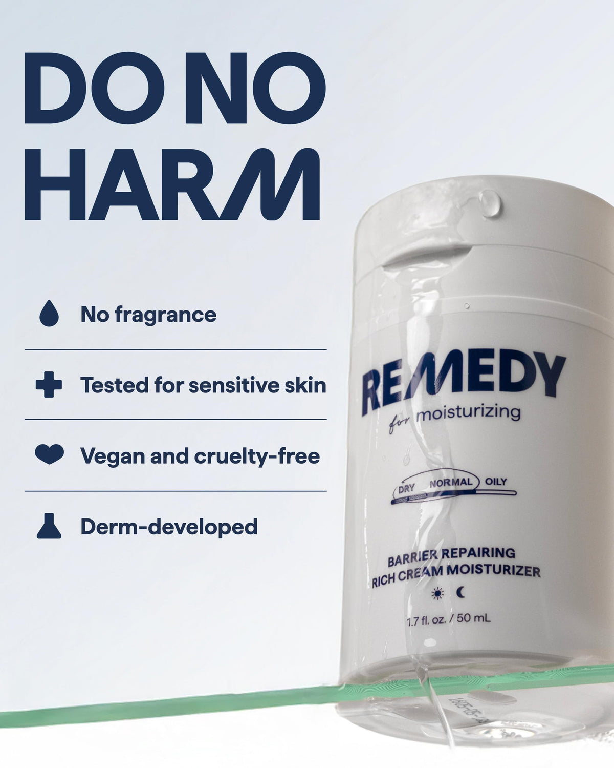 Portrait of Dr Shah with Remedy Science jar reinforcing dermatologist-created formulation