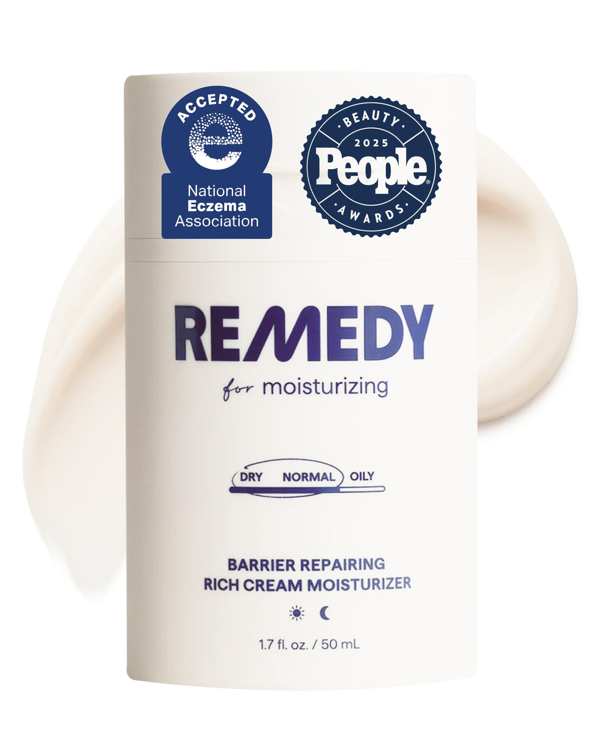 Remedy Science front jar image showing moisturizer and clear branding, promotes barrier repair