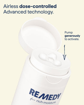 Remedy Science label close-up showing ingredient list and dermatologist formulation benefit