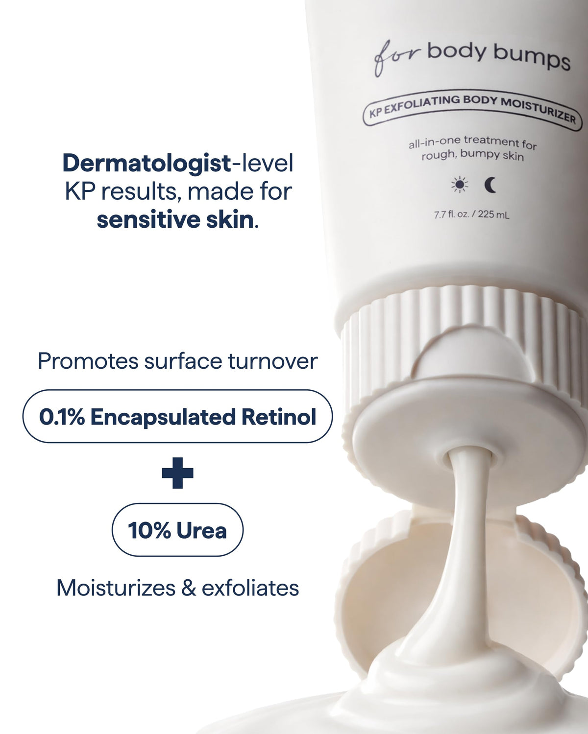 Remedy Science application on arm demonstrating smoothing of bumpy skin