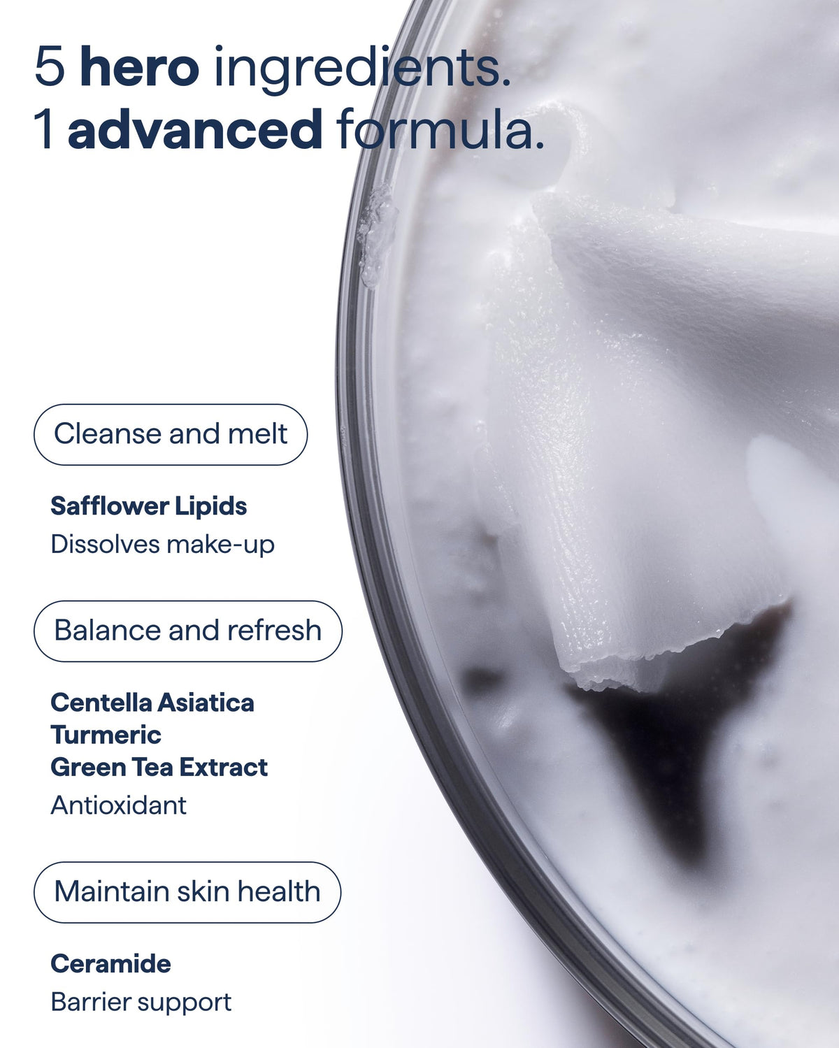 Remedy Science before and after images showing effective makeup removal and clean skin