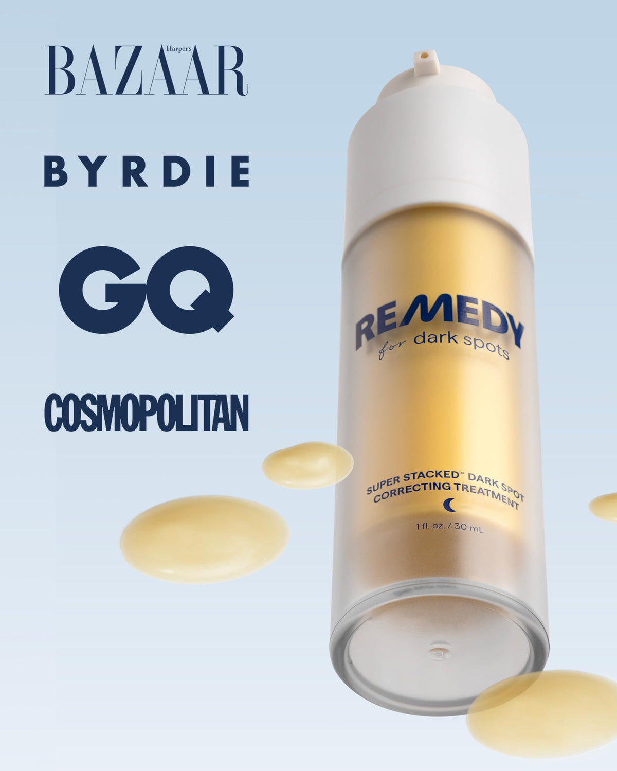 Remedy Science before and after illustration, communicates visible discoloration improvement