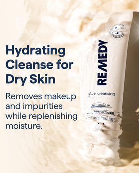 Remedy Science cream texture spread on finger demonstrating rich feel