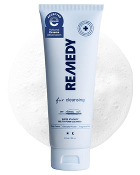 Remedy Science front packaging showing cleanser and brand benefits
