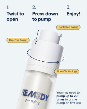 Remedy Science serum on hand demonstrating ease of spread and feel