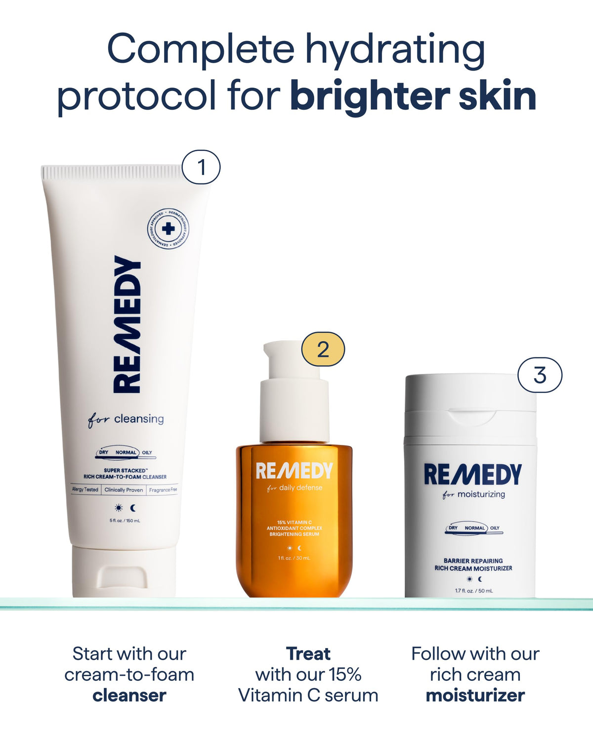 Remedy Science 1 fl oz bottle next to common items to show scale