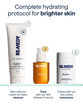 Remedy Science 1 fl oz bottle next to common items to show scale