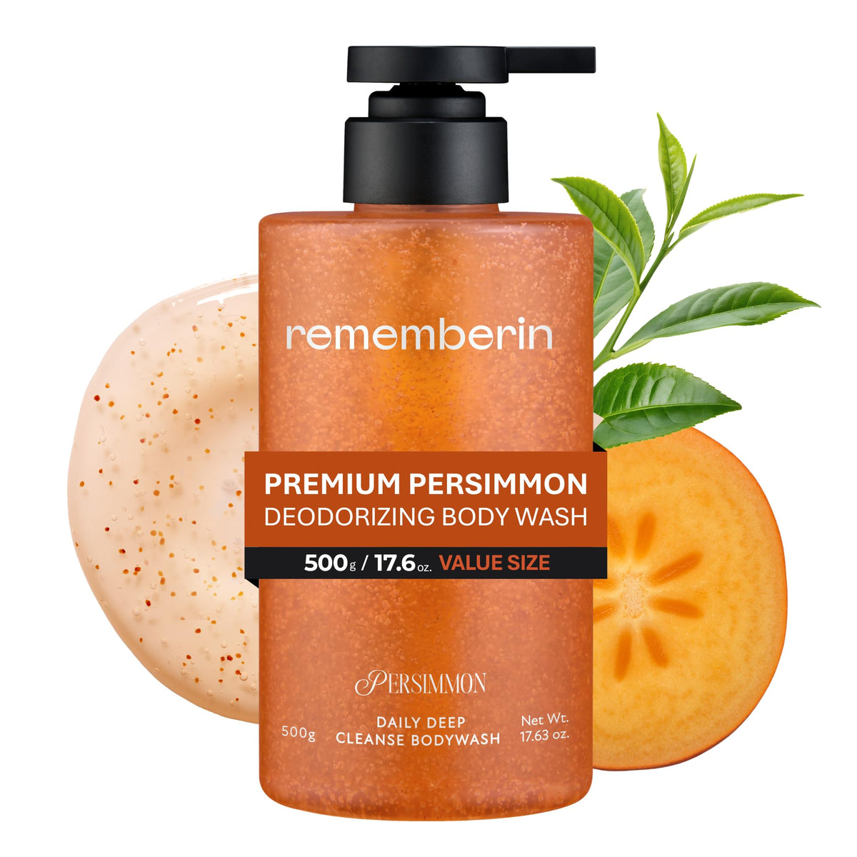 Rememberin front packaging 17.6 oz showing product and benefits for odor reduction