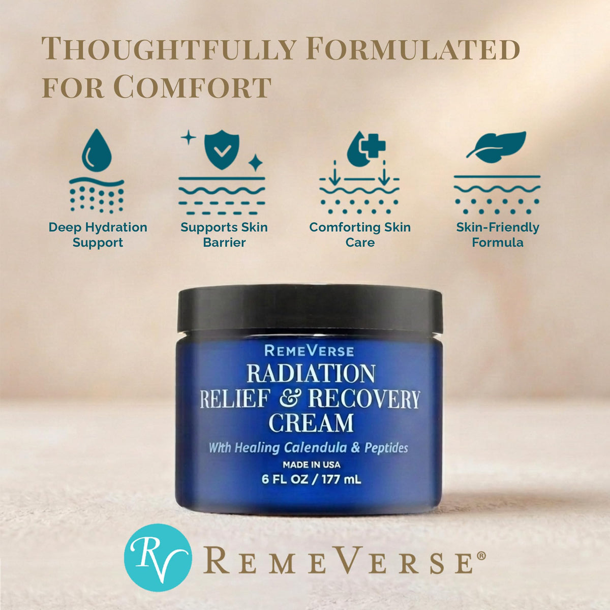 RemeVerse open tube showing cream consistency for gentle application