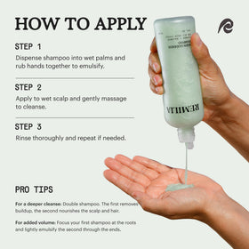 Remilia Hair 300 ml bottle beside ruler to show accurate size benefit
