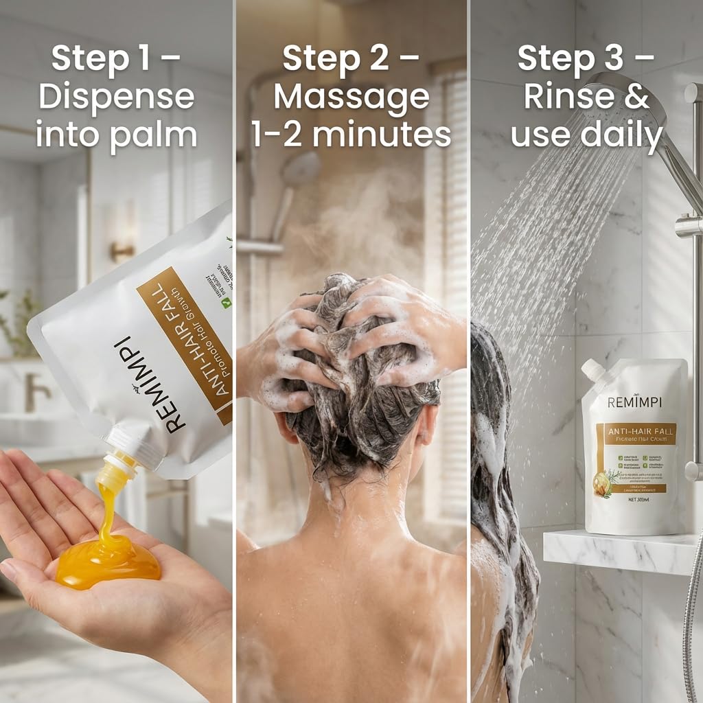 REMIMPI on bathroom shelf lifestyle shot conveying daily routine and neat presentation