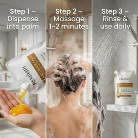 REMIMPI on bathroom shelf lifestyle shot conveying daily routine and neat presentation